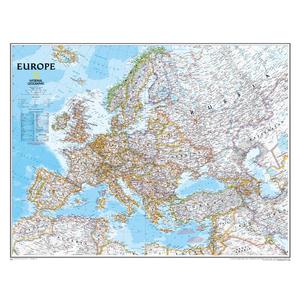 National Geographic Carte de l'Europe géo politique, stratifiée