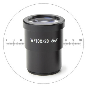 Euromex Oculair meten HWF 10x/20 mm eyepiece with micrometer , SB.6010-M (StereoBlue)